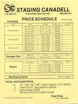 Price List