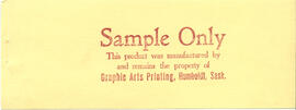 "Sample Only" Stamp