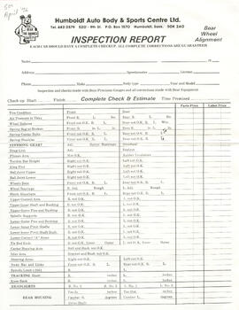 Inspection Report Form