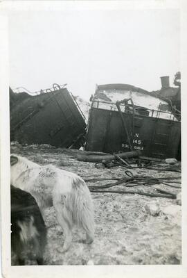 Train Wreck Near Biggar, Saskatchewan