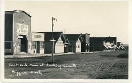 East Side of Main Street, Looking South, In Biggar, Saskatchewan