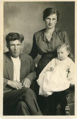 Herm, Opal and Ruthie Allin in Biggar, Saskatchewan