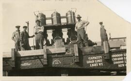 Unloading Diesel Engine For New Power Plant in Biggar, Saskatchewan