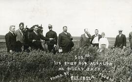 "500.00 First Prize For Alfalfa" at Biggar, Sask.