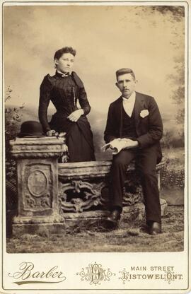 Wedding Portrait of Sarah Reid and Walter Longman