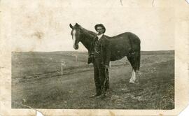 Sam Young and Gold Dust in Biggar, Saskatchewan