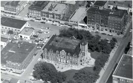 Aerial view of Regina City Hall and Downtown