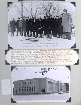 A. C. Steward Q.C., M.P., turning the first sod for the New Federal Building