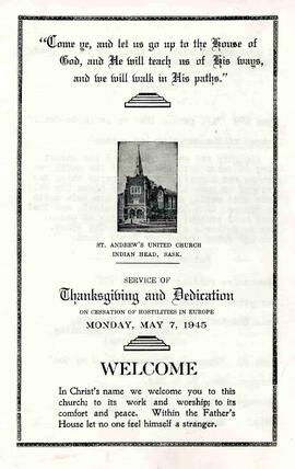 V-E Day Program at St. Andrew's United Church