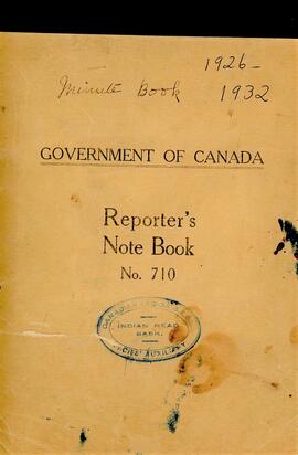 Royal Canadian Legion Ladies Auxiliary Minute Book 1926 - 1932