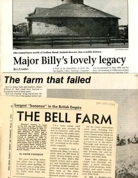 Newsclippings about the Bell Farm