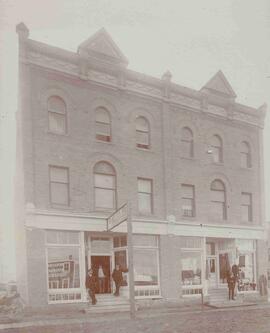 The old Peltier Block at the corner of Water Street and Grand Avenue