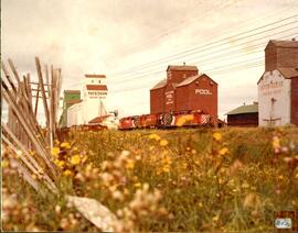 Wooden grain elevators at Indian Head