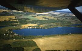 Aerial view of fields