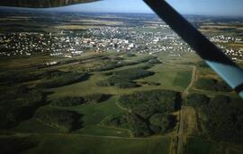 Aerial view of fields