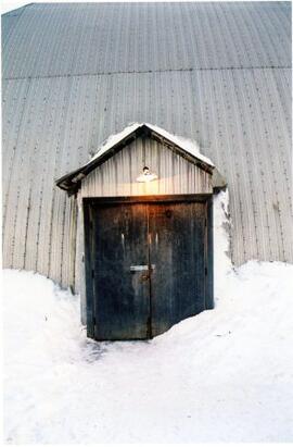 Entrance to the arena in Hillmond, Sask.