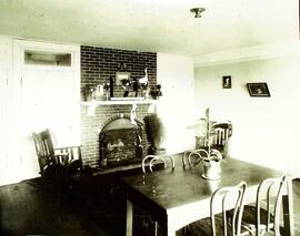 Interior room with fireplace