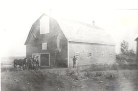 Wooden hip roofed barn