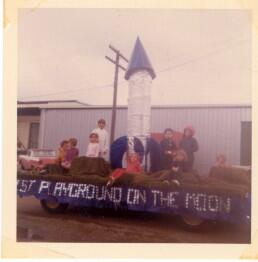 1st Playground on the "Moon" parade float