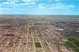 Aerial view of Moose Jaw, Saskatchewan