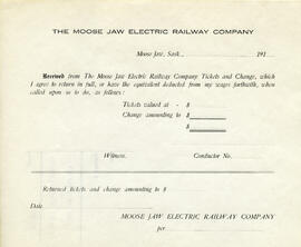 Moose Jaw Electric Railway fonds