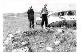 Circle of stones [Indigenous Hunting Pit] on the Missouri Coteau