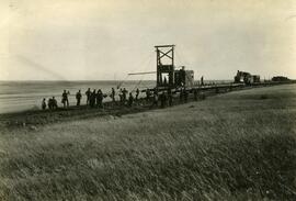 Laying railtrack north of Moose Jaw