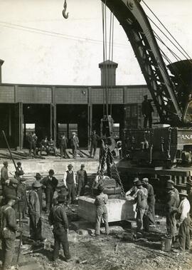 C.P.R. Round House in Moose Jaw under construction