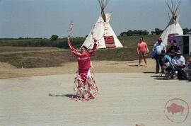 Hoop dance performance in the amphitheatre