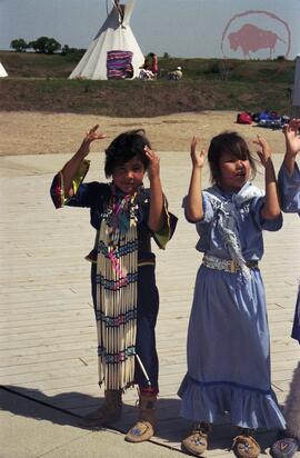 Two young traditional dancers