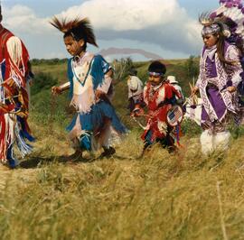 Young dancers in ceremonial procession