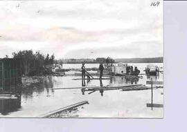 La Colle Falls - workmen on river