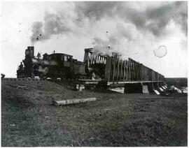 Locomotives on Canadian Northern Railway Bridge