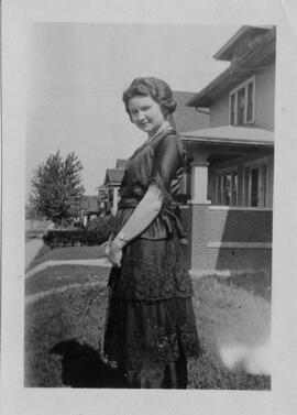 Young woman in a fancy dress