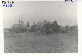 Threshing with steam engine power