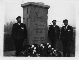 Laying wreaths at the Cenotaph