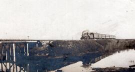 Train Crossing a Train Bridge