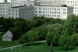 Royal University Hospital and Little Stone Schoolhouse