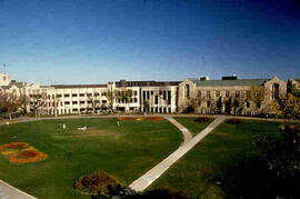 View of the bowl with physics and geology buildings