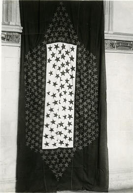 [Flag] Hanging in the Interior of the [Administration Building] of the University of Saskatchewan