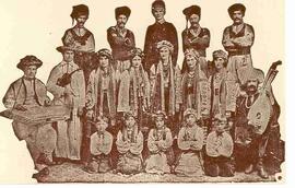 Vasile Avramenko's troupe of Ukrainian dancers. - Group photo.