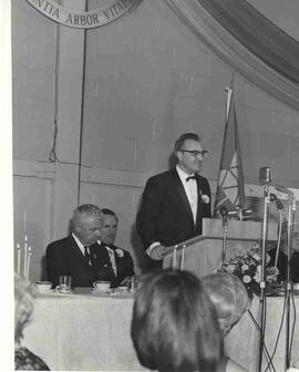 W.T. Newnham speaking at Northview Heights School in Toronto