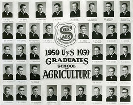 School of Agriculture - Graduates - 1959