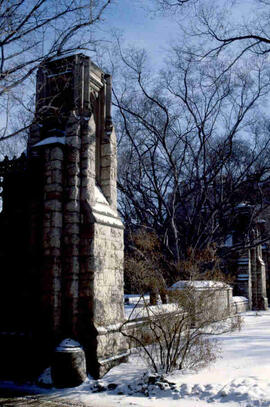 Winter view of the Memorial Gates