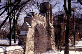 Winter view of the Memorial Gates