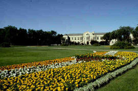 View of College building from across bowl.